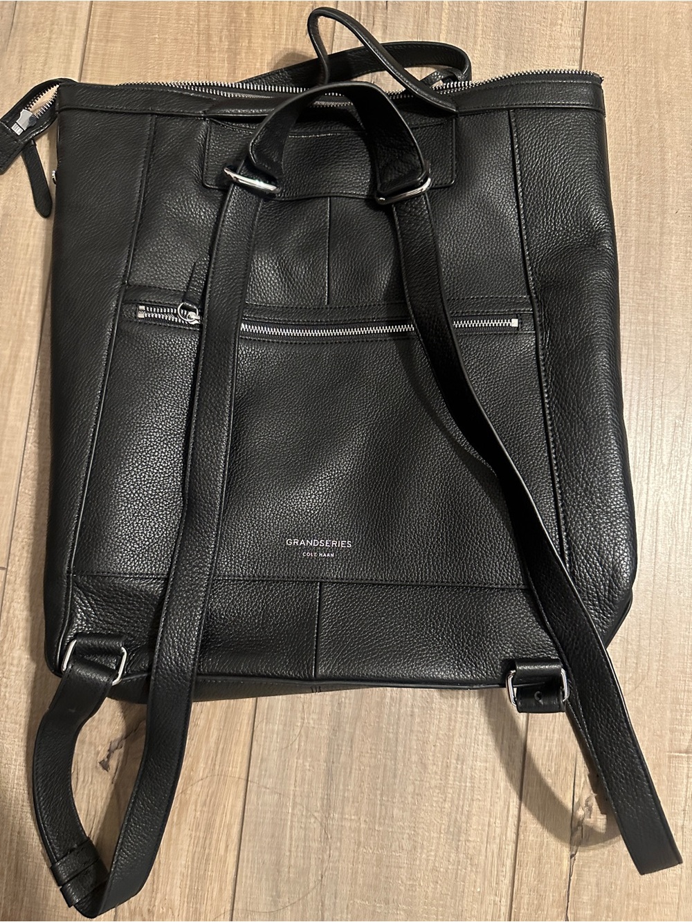 Cole Haan Black Leather Backpack Tote